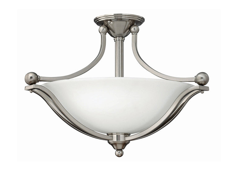 Bolla Semi Flush Brushed Nickel - HK-BOLLA-SF