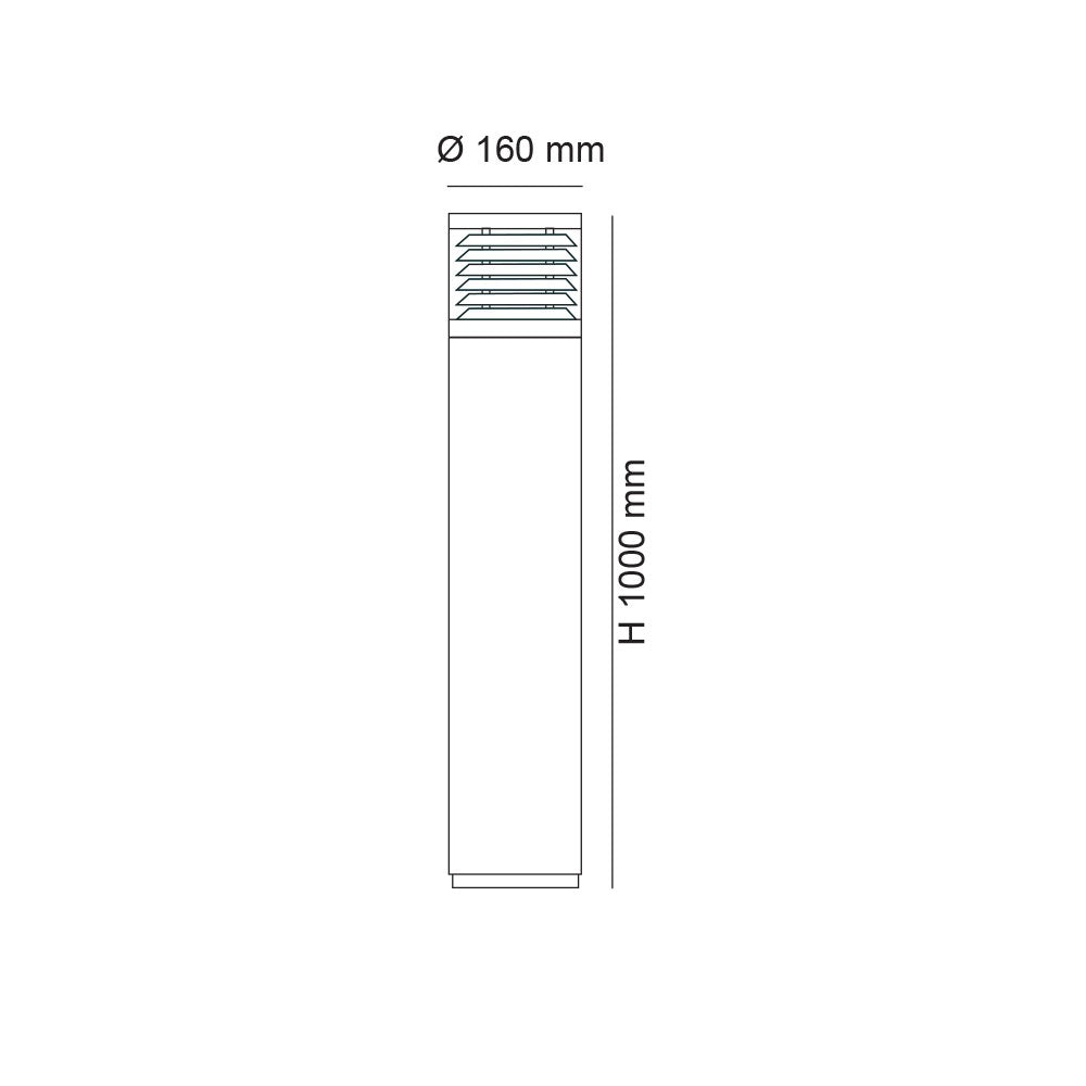 Bollard Light E27 Black - SE7105BK/LGLS