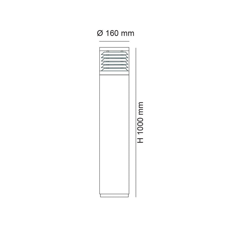 Bollard Light E27 Black - SE7106BK/LGLS
