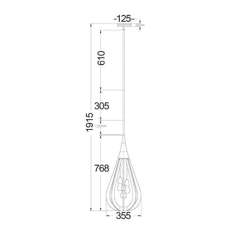 Modern Timber 3 Light Pendant Winter Moss - Bonito7