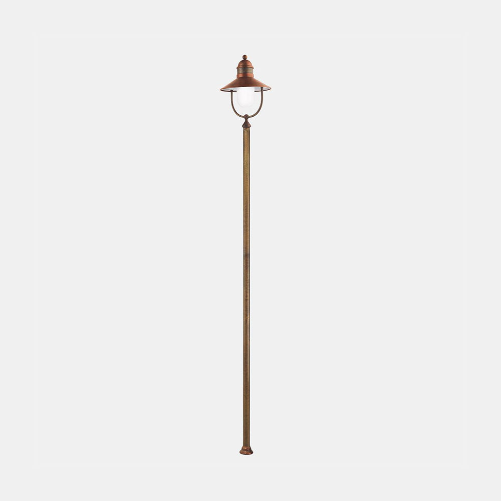 Borgo Large Bollard Light With White Glass IP44 - 244.30.ORB