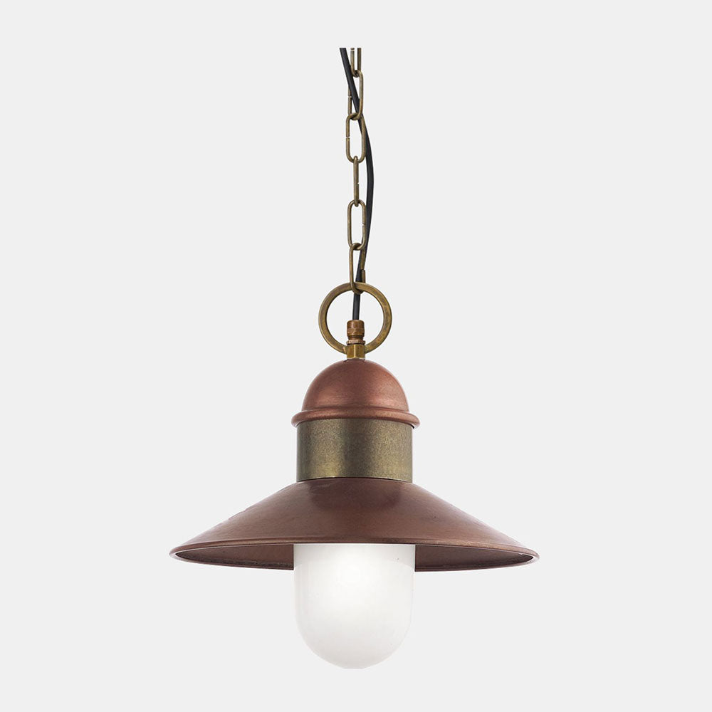 Borgo Pendant Light With White Glass IP44 - 244.08.ORB