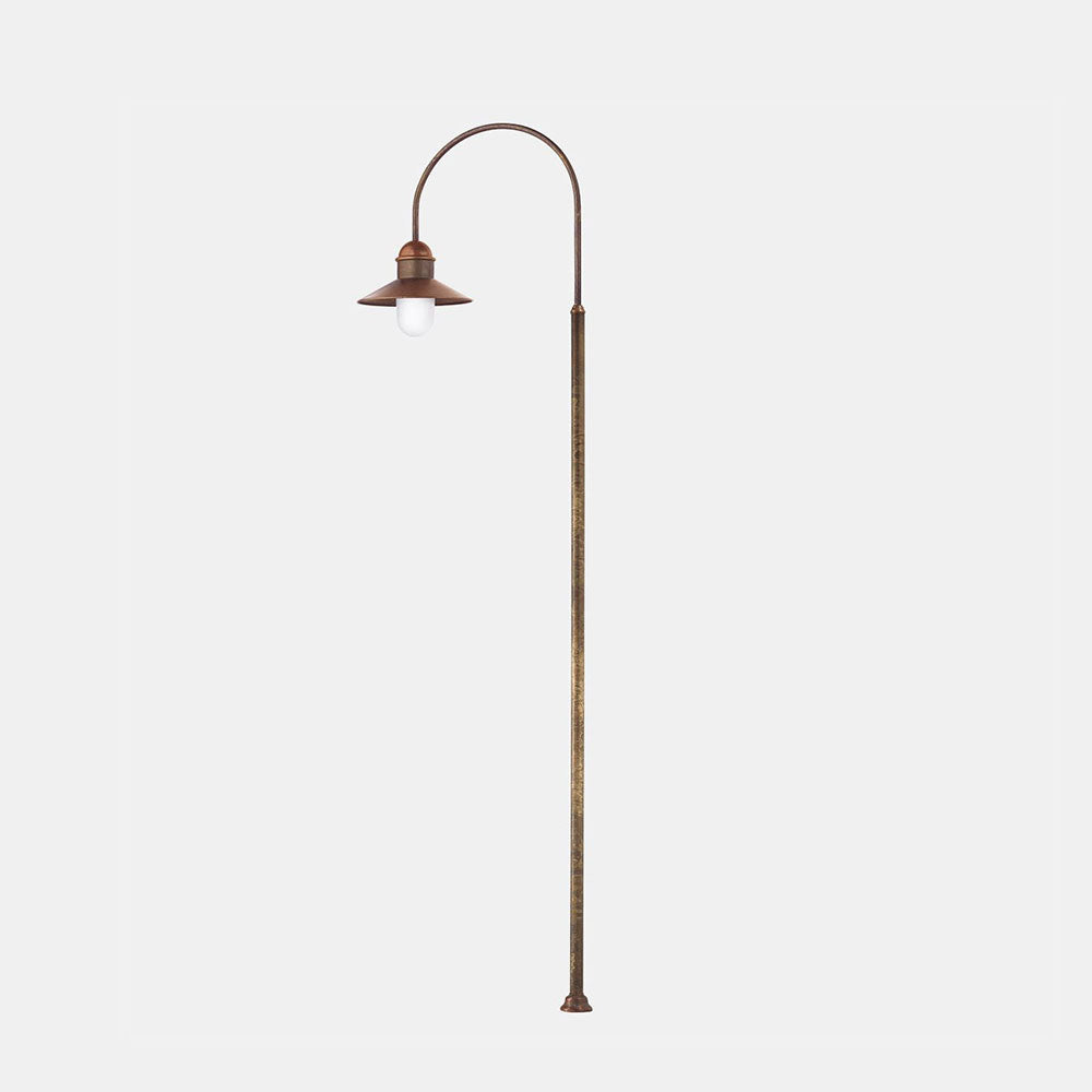 Borgo 1 Light Small Post Light With White Glass IP44 - 301.D3.ORB