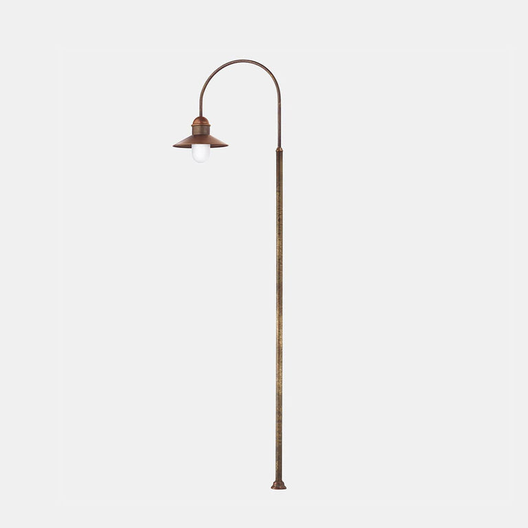 Borgo 1 Light Small Post Light With White Glass IP44 - 301.D3.ORB