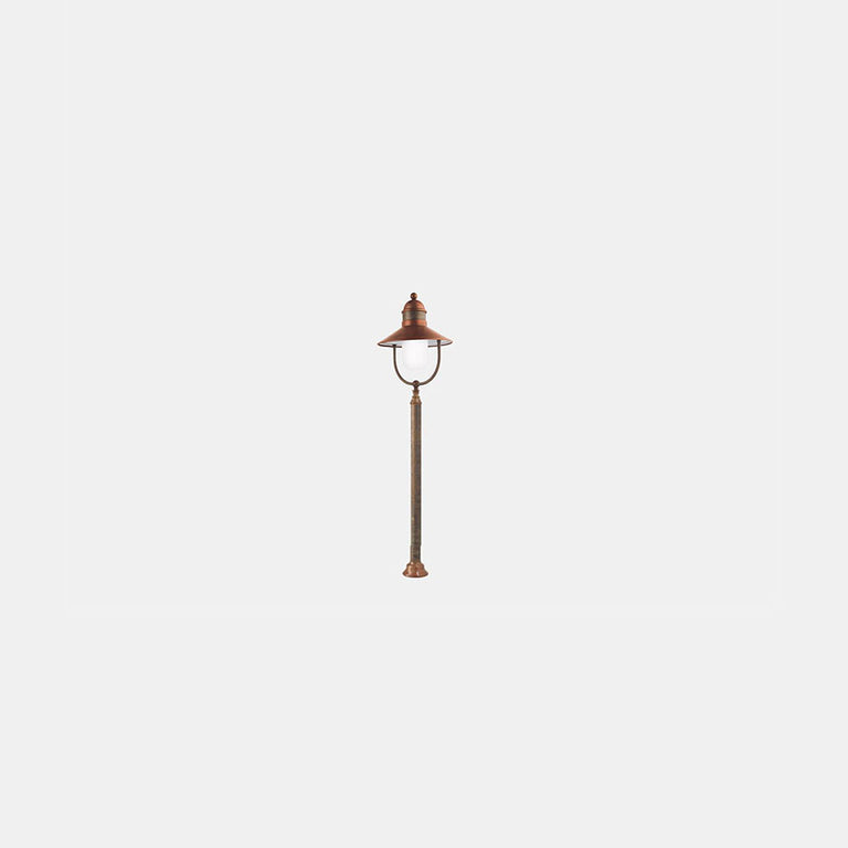 Borgo Small Bollard Light With White Glass IP44 - 301.B2.ORB