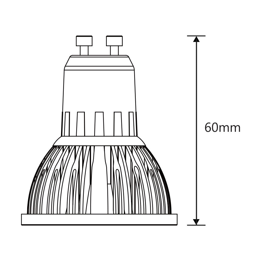 Boss 6W LED GU10 Non-Dimmable Globe / Cool White - MBGU506