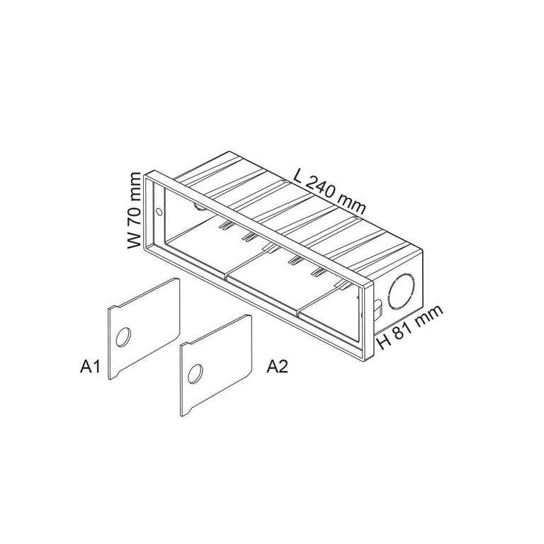 Maxi 7W LED Plain Bricklight Stainless Steel / Warm White - SE7139WW