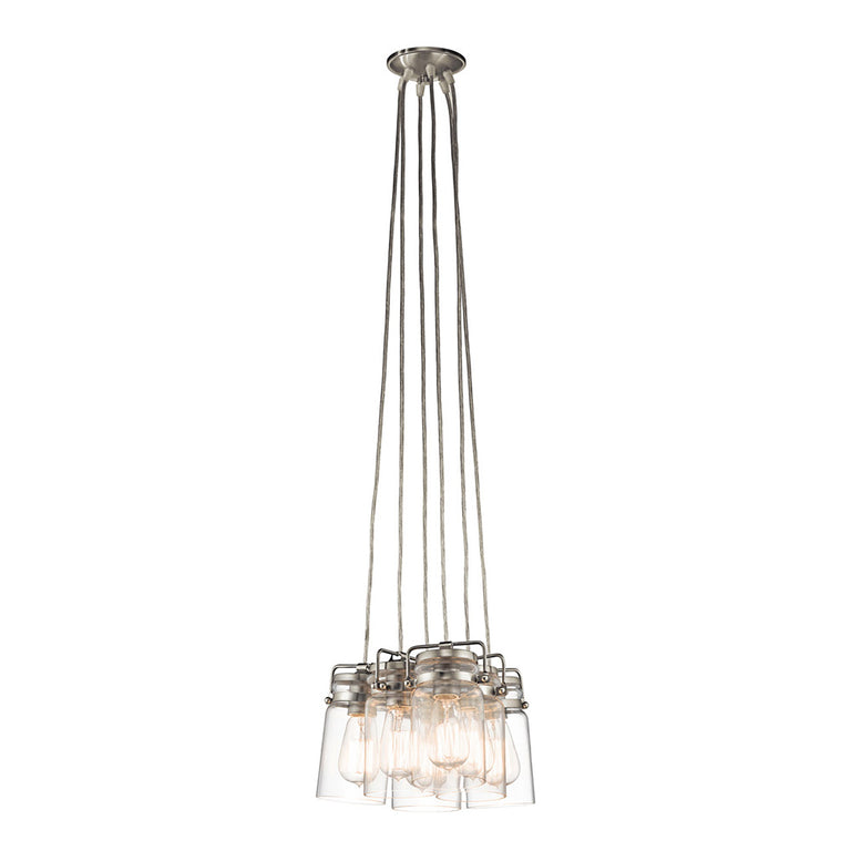 Brinley 6 Light Pendant Brushed Nickel - KL/BRINLEY6/NI