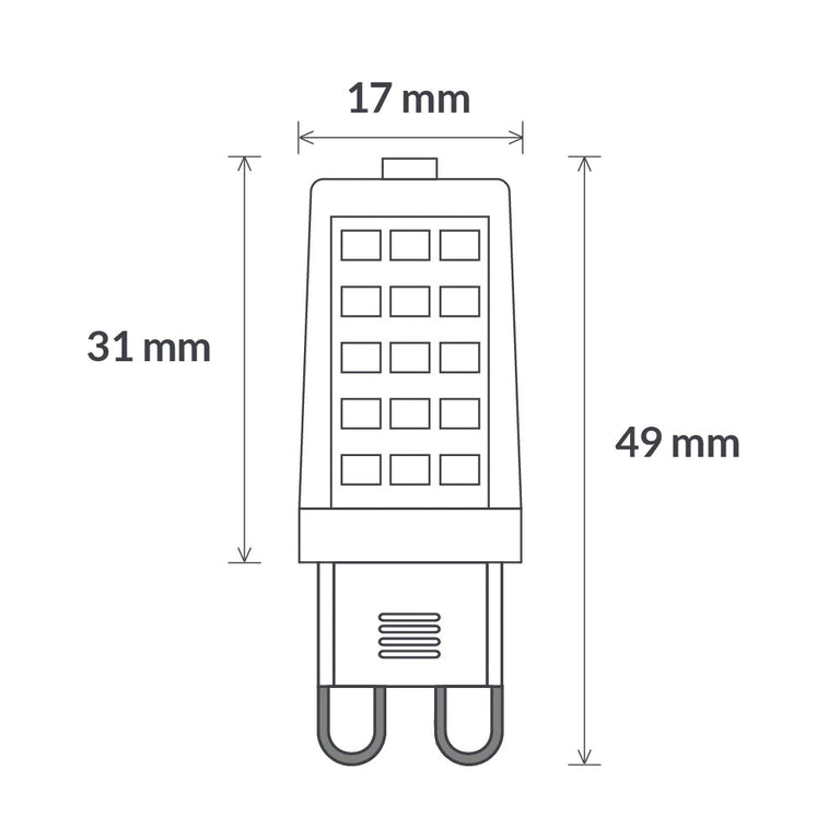 G9 LED 3W Frost Dimmable / Warm White - C3D3K-G9-F-30K