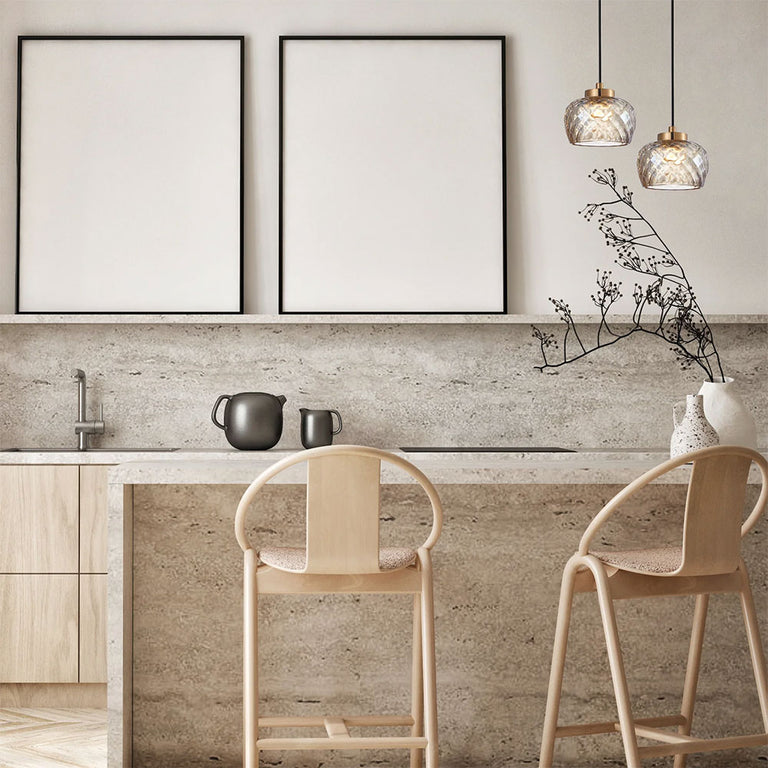Caramelle 5W LED Pendant Ellipse Glass With Segments Amber / Tri-Colour - CARAMELLE2