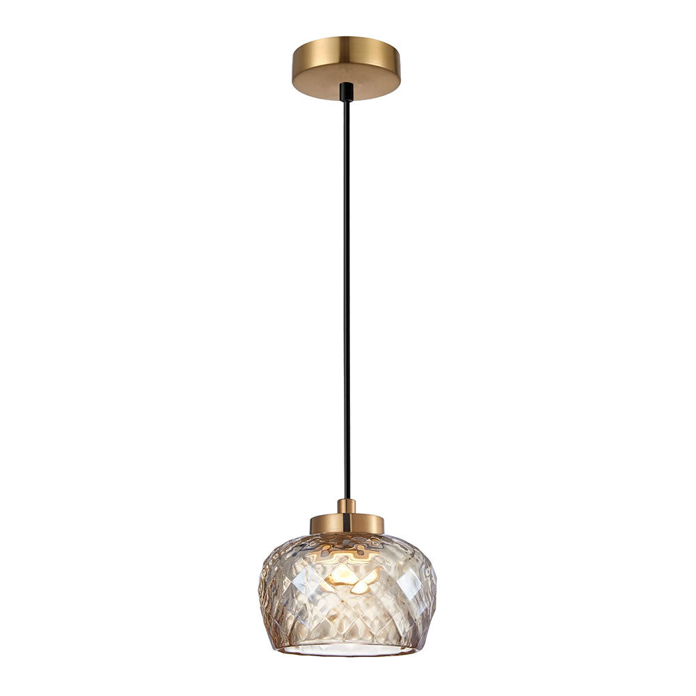 Caramelle 5W LED Pendant Ellipse Glass With Segments Amber / Tri-Colour - CARAMELLE2