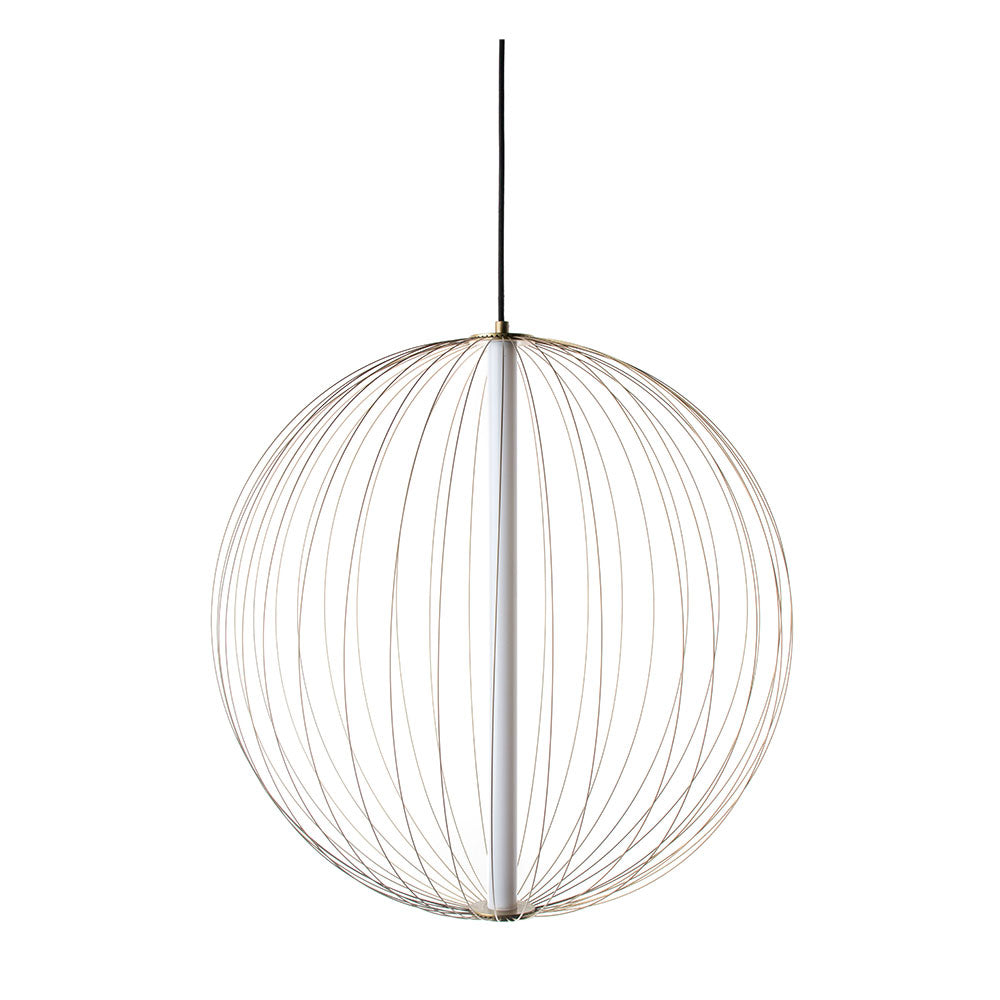 Carbon 10W LED Dimmable 60cm Pendant Brass / Warm White - LUX.CARBON.60.BRS