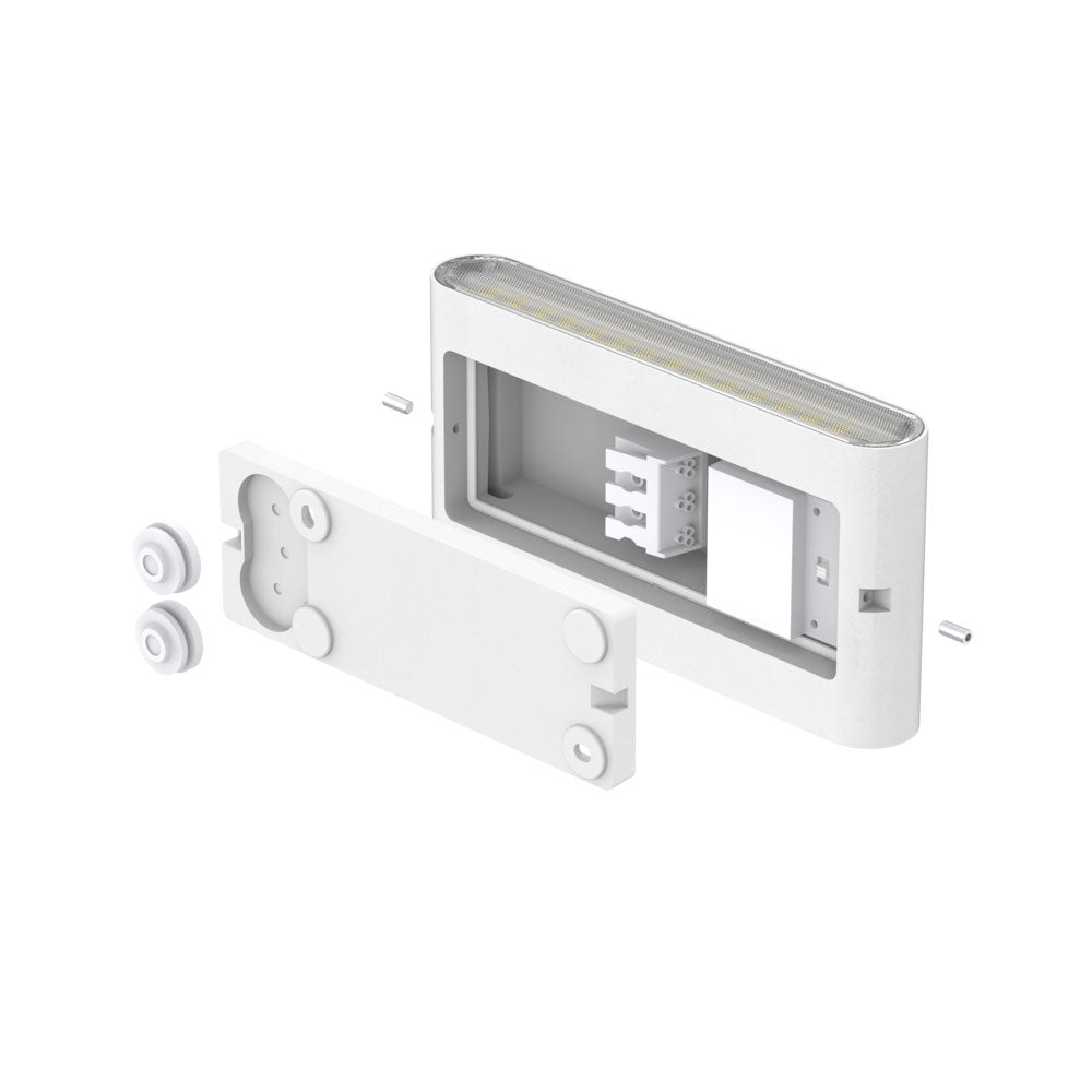 Carina 10W 240V Up & Down LED Wall Light White / Tri-Colour IP65 - SE7150/10TC/WH