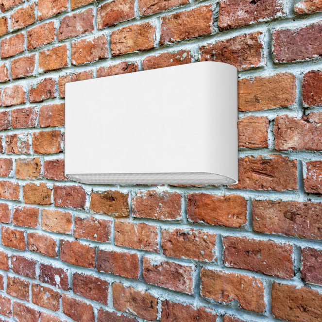 Carina 10W 240V Up & Down LED Wall Light White / Tri-Colour IP65 - SE7150/10TC/WH