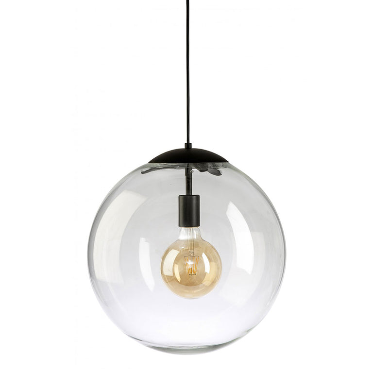 Catino 1 Light Pendant Large Black - CATINO-40 BLK