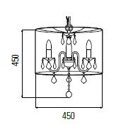 Santiago 3 Light Chandelier Chrome - CE3323