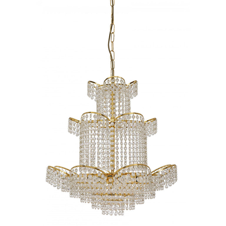 Cesta 6 Light Crystal Pendant Gold - CESTA-6-GLD