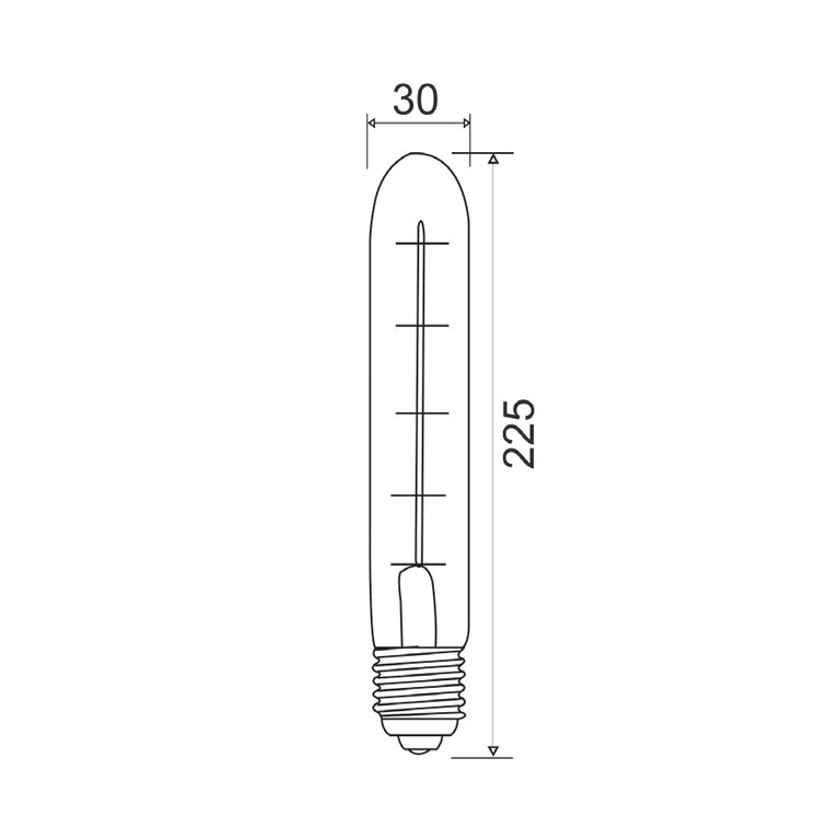 Filament Amber T30 LED 5W E27 Dimmable / Warm White - CF46DIM