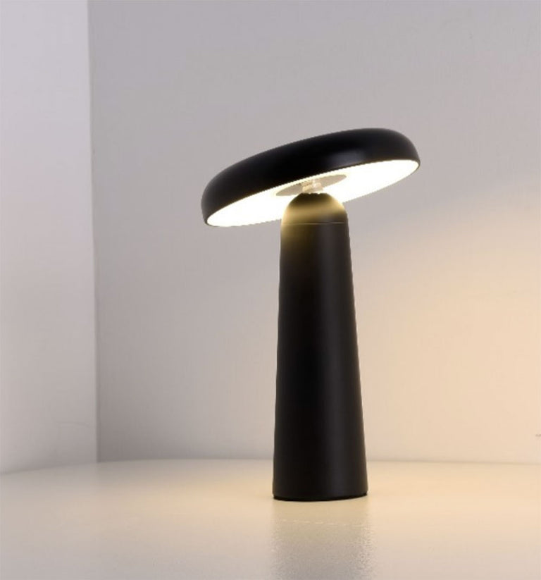 Chanterelle 4W Rechargeable Touch Dimmable Table Lamp Black / Warm White - UTL-CHATERELLE-BLK