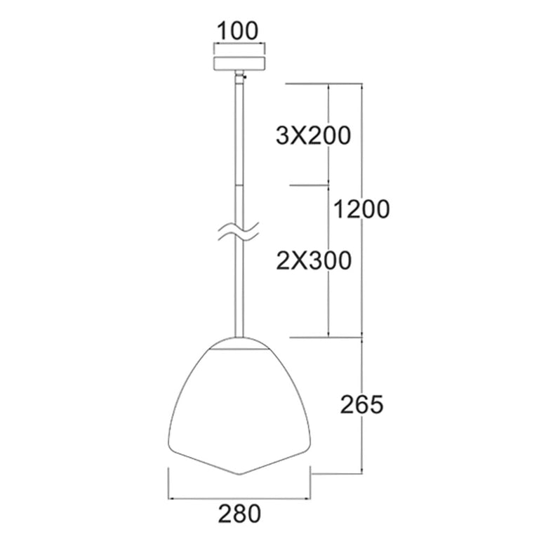Ciotola 1 Light Pendant Medium Antique Brass - CIOTOLA4