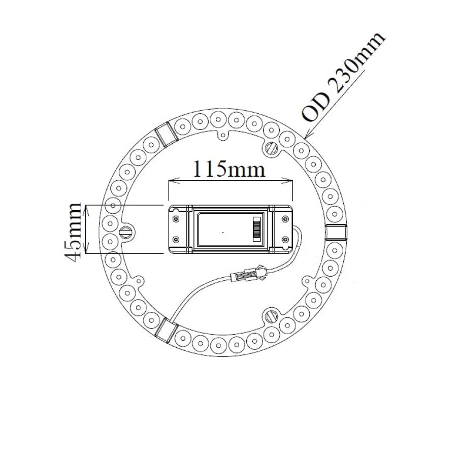 LED 18W LED Tri-CCT Oyster Conversion Kit - CKTRI02