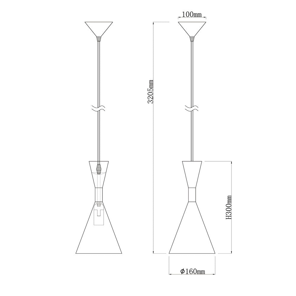 Modern Pendant Light Red - Classic1A