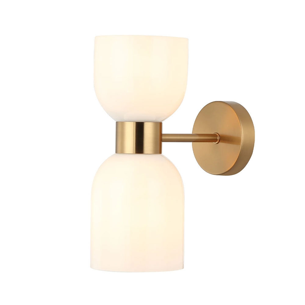 Clessidra Ellipse Glass Wall Light Brass - CLESSIDRA2W