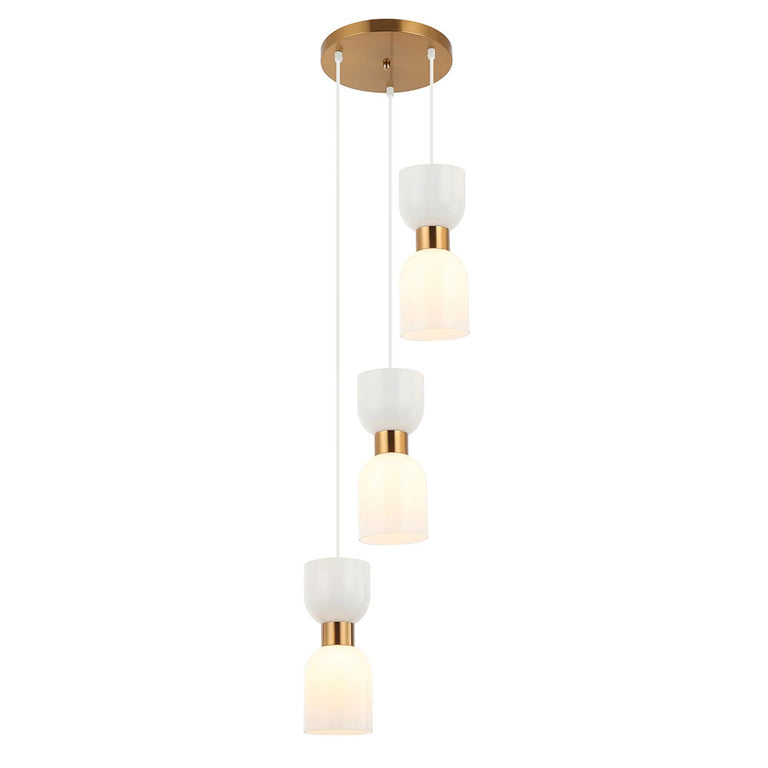 Clessidra Ellipse Glass 3 Light Pendant Brass - CLESSIDRA2X3R