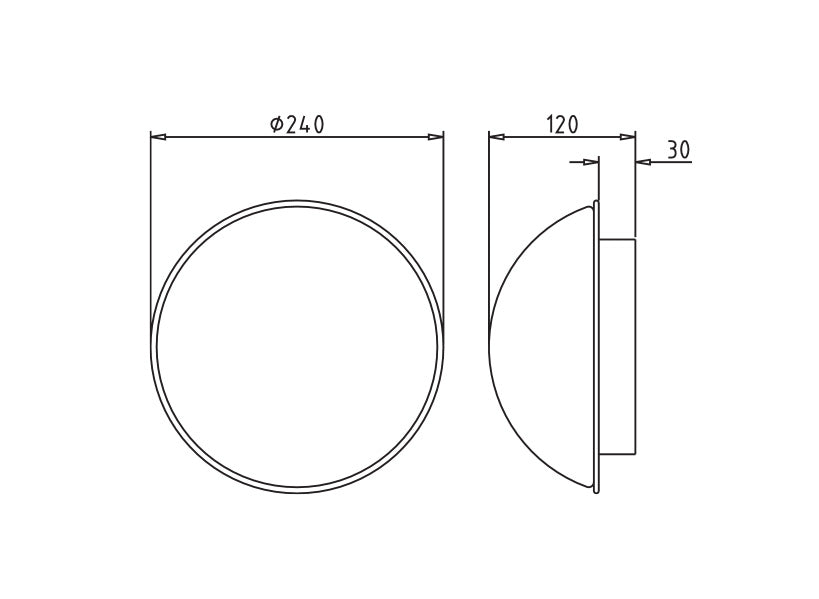 Small Acid Etch Ceiling Light White - CLS8401-WH