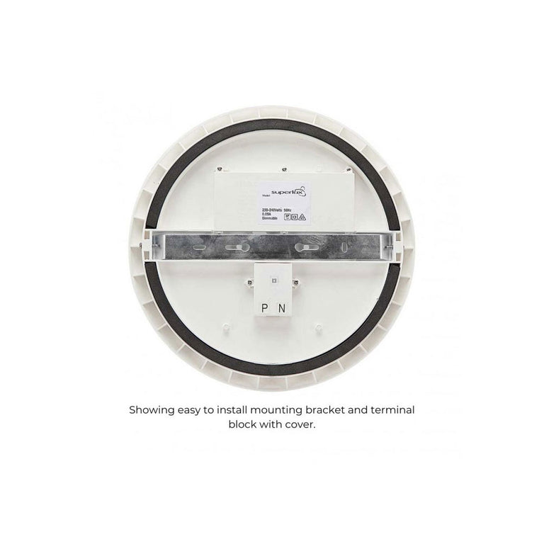 Slimline 18W LED Dimmable Oyster White / Tri-Colour - CLU300-D3CCT
