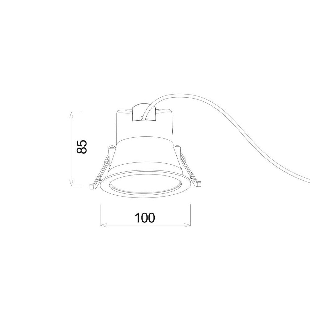 Deep Low Glare 9W Dimmable LED Gimbal Downlight White / Tri-Colour - Comet08