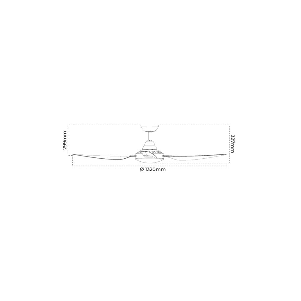 Coolum 52" AC 4 Blade Ceiling Fan White - COOLUM/52/WH