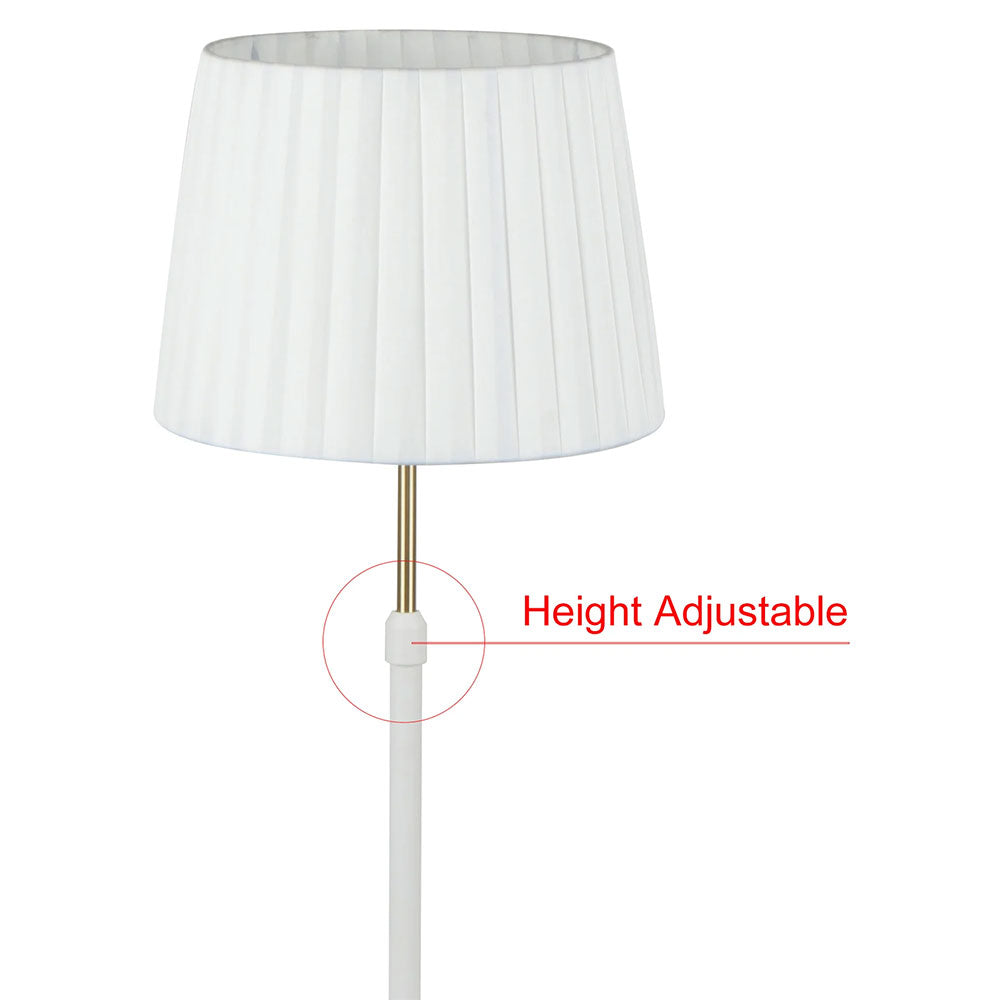 Crecer Slanted Pleated Shade Height Adjustable Table Lamp - CRECER-T2