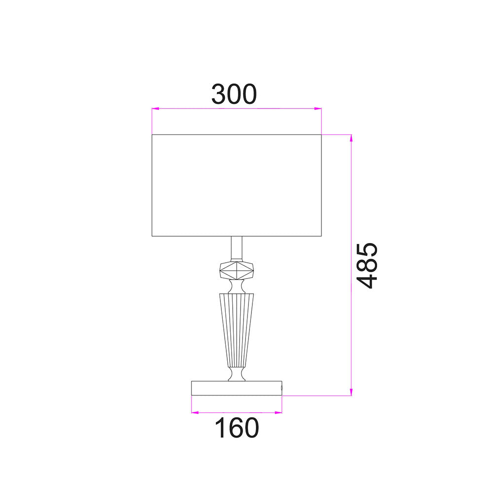 Cristallo Table Lamp Chrome - CRISTALLO-T1