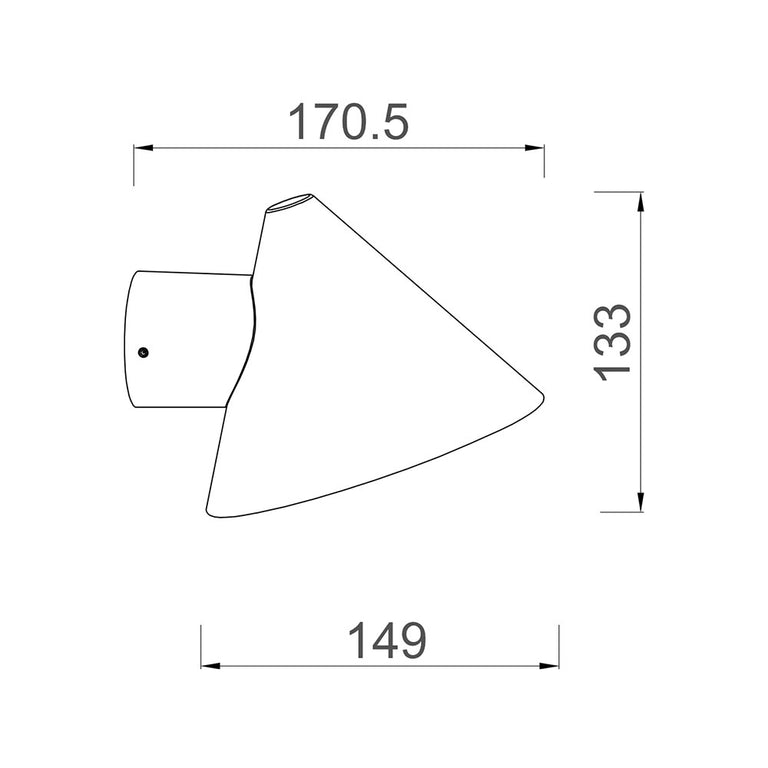 Cuchara Exterior Cone Surface Mounted Wall Light Electroplated Brass  - CUCHARA5