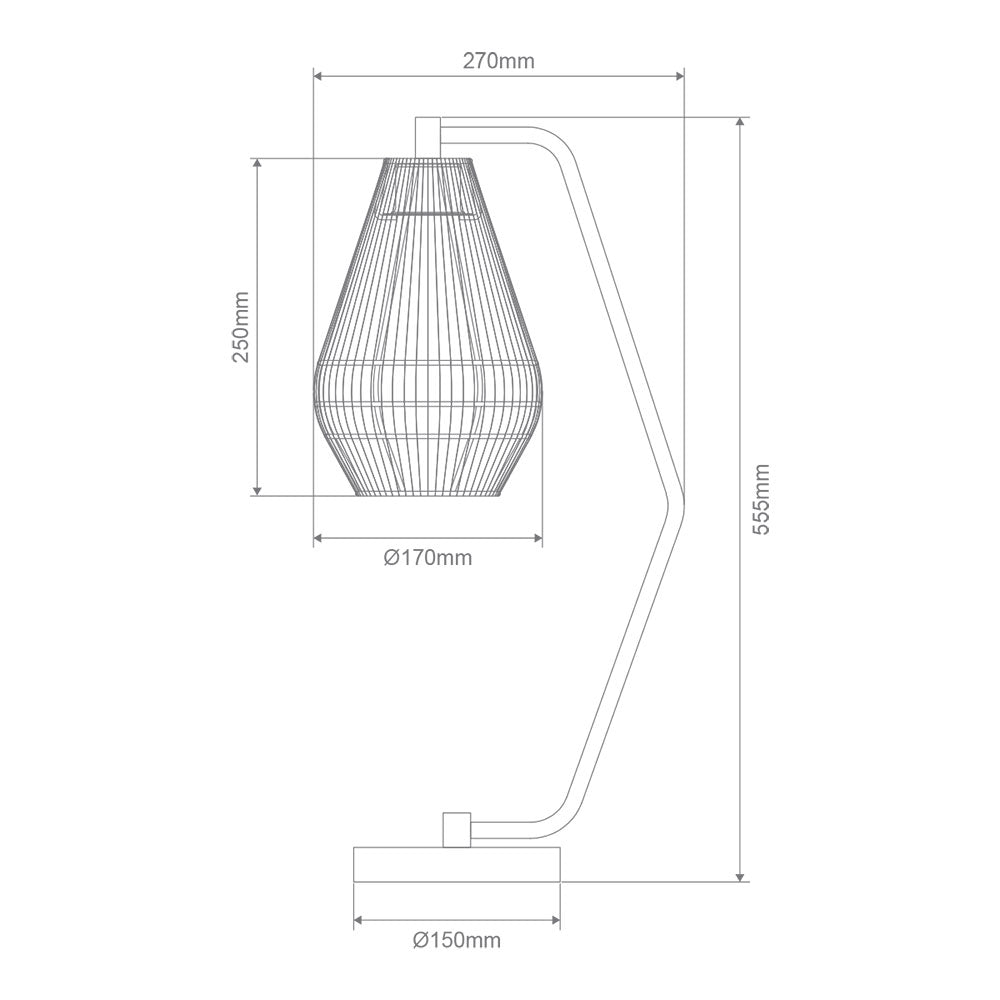 Carter-DL Paper Rope Desk Lamp Natural - 23149
