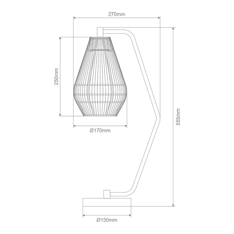 Carter-DL Paper Rope Desk Lamp Natural - 23149
