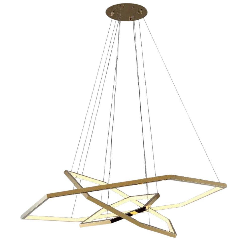 Cascade 3 Tier 99W LED Dimmable Pendant Satin Brass / Warm White - UP-CASCADE-6+8+12-SB