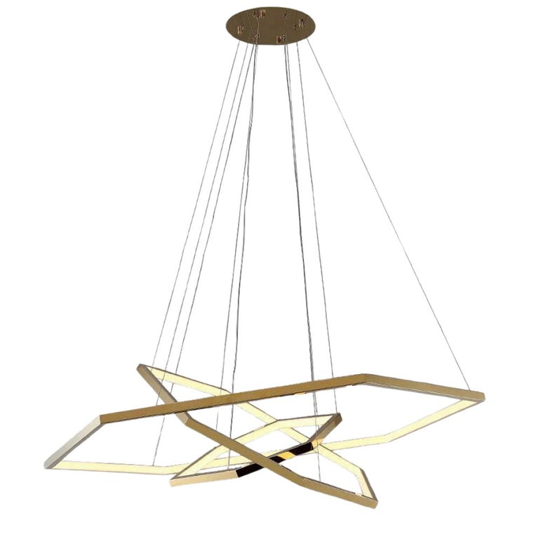 Cascade 3 Tier 99W LED Dimmable Pendant Satin Brass / Warm White - UP-CASCADE-6+8+12-SB