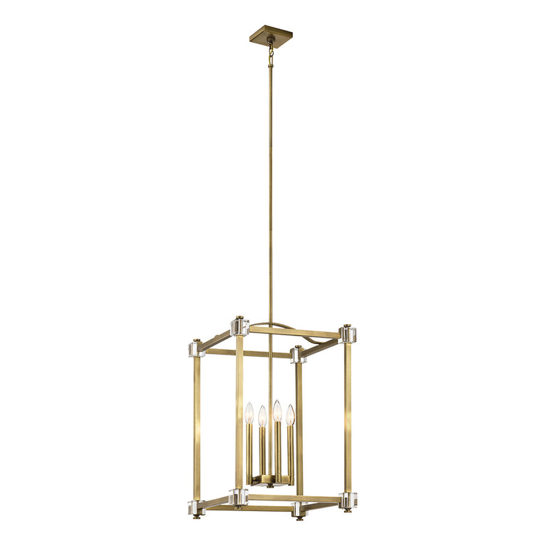 Cayden 4 Light Large Pendant Natural Brass - KL-CAYDEN-P-L