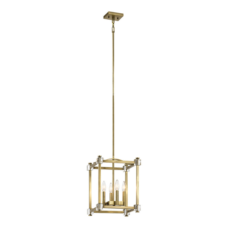 Cayden 4 Light Small Pendant Natural Brass - KL-CAYDEN-P-S