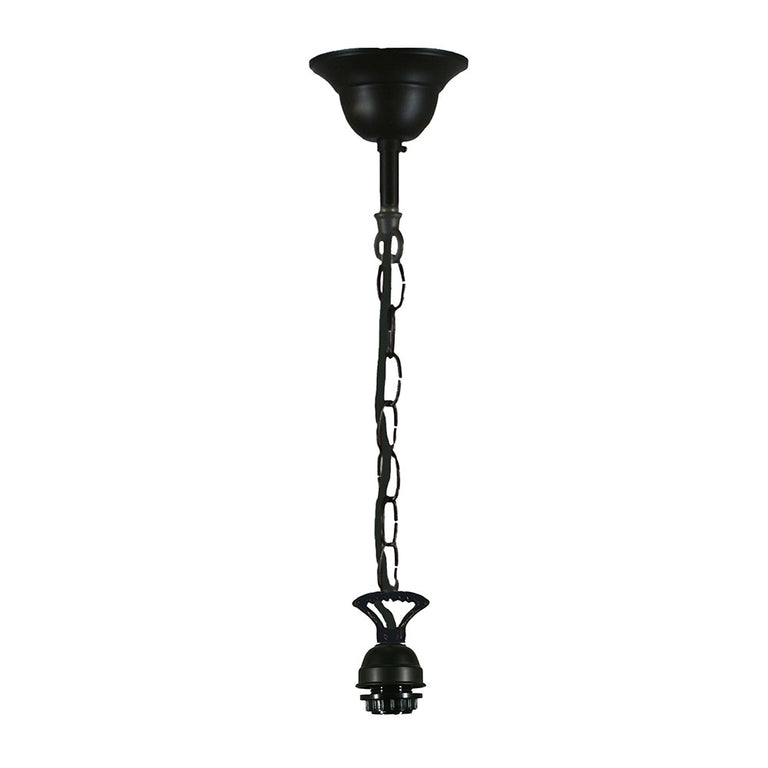 Chain Black Cloth Cord Suspension E27 - Patina