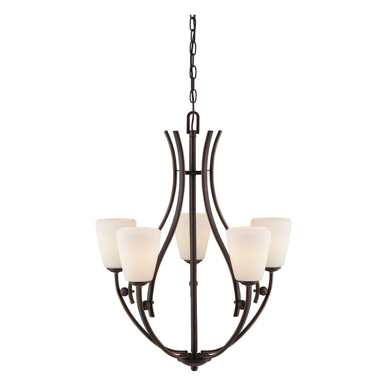 Chantilly 5 Light Chandelier Palladian Bronze - QZ/CHANTILLY5