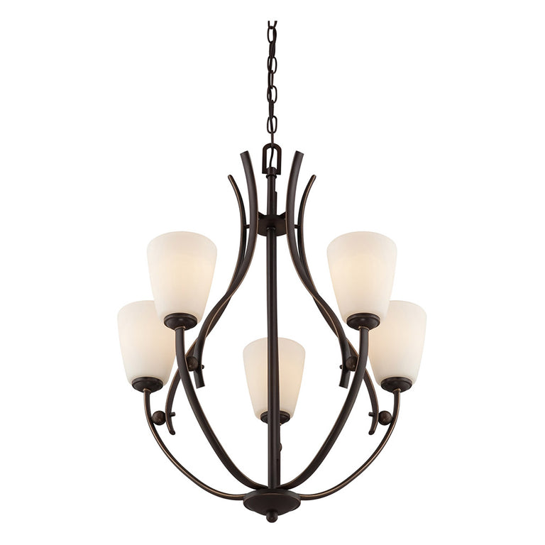 Chantilly 5 Light Chandelier Palladian Bronze - QZ/CHANTILLY5