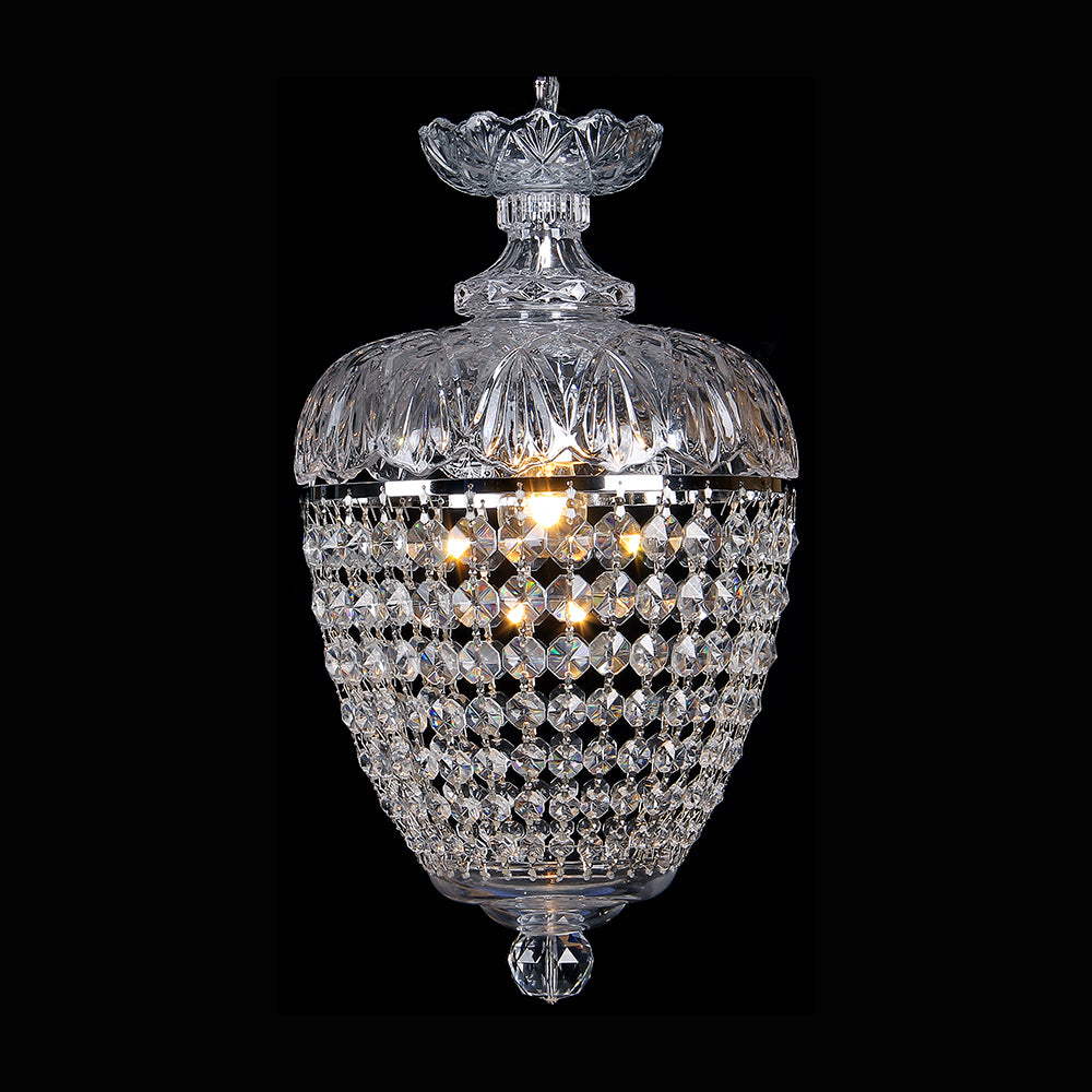 Chopin 1 Light Crystal Basket Chrome - LOI1000110