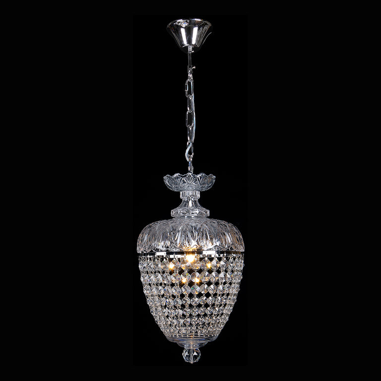 Chopin 1 Light Crystal Basket Chrome - LOI1000110