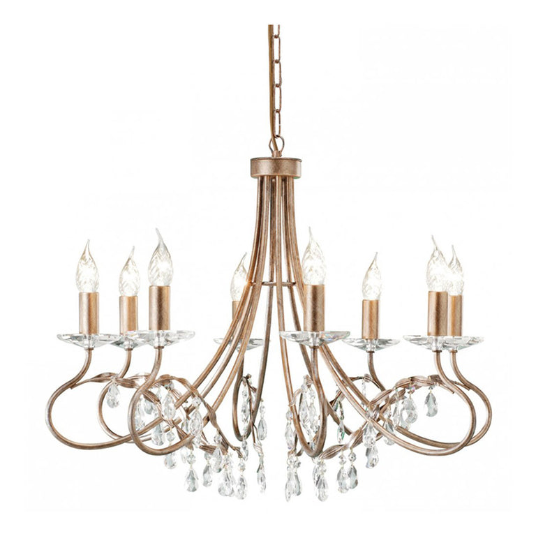 Christina 8 Light Chandelier Silver/Gold - CRT8-SILVER-GOLD
