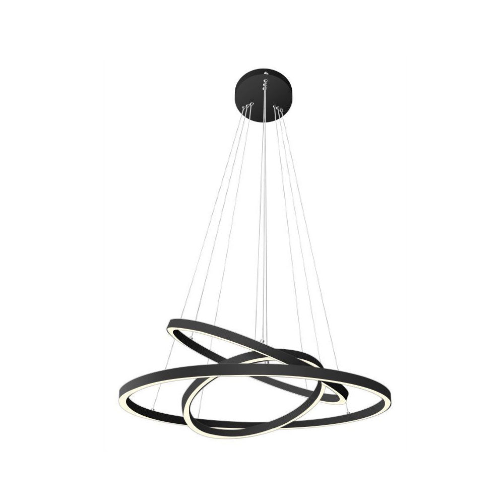 Circle Light LED Up / Down Pendant 120/100/80 Black / Warm White