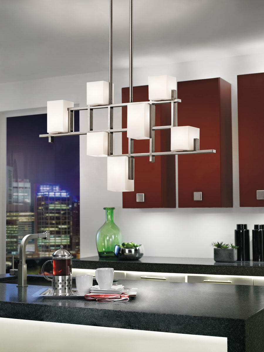 City Lights 7 Light Chandelier Classic Pewter - KL/CITY/LIGHTS7B