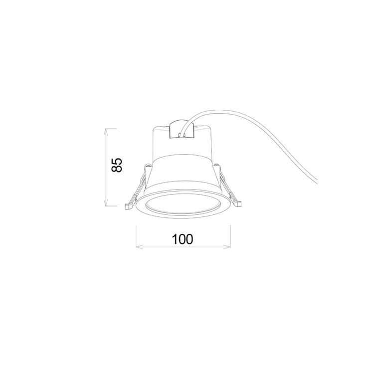 Deep Low Glare 9W Dimmable LED Downlight White / Tri-Colour - Comet06